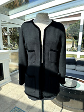CHANEL Boutique vintage Mantel, Longblazer schwarz Gr. 38 / M, 80er/90er Jahre