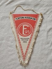 Fortuna Düsseldorf Wimpel 1933 Meister + Sparta Prag – RAR mit Kordel DDR