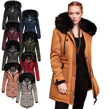 Navahoo Damen Winter Jacke Kapuze Winterjacke Parka Kunstfell Teddyfell B818 NEU