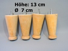 4 von 8 Konisch Beine Möbelbeine Bettfüße Möbelfüße Tischbeine Holzfüße H 13 cm.