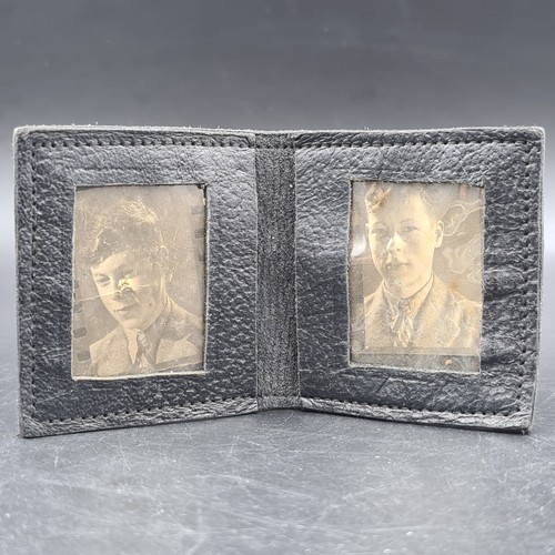 Vintage kleine leder foto - kleine,