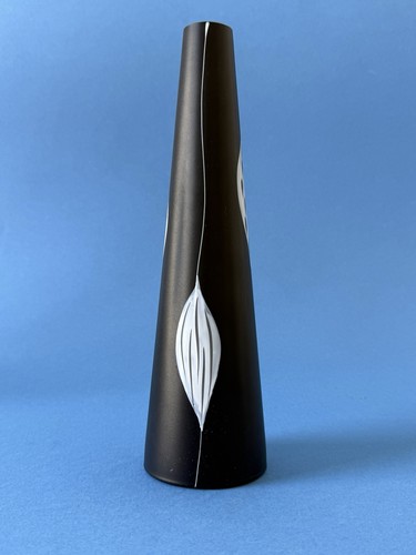 Vase schwarzglas matt - vase,