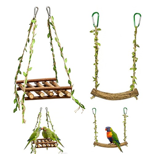 Vogelschaukel naturholz - vogelschaukel,