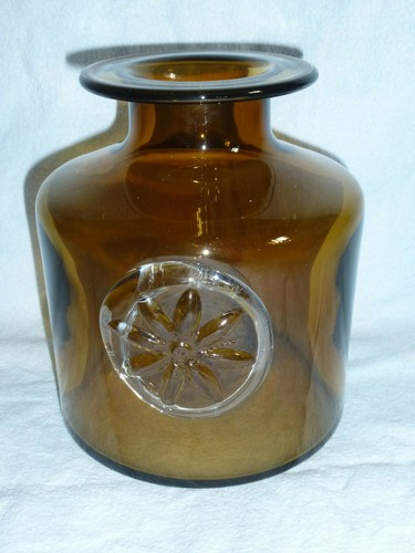 Vase glas bernstein braun - glas,