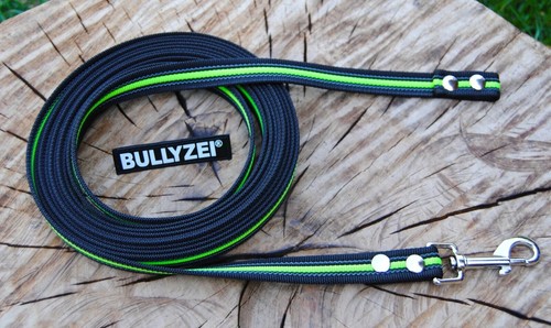 Hunde leine grip - hunde-leine, schwarz-neon