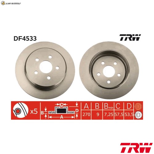 Bremsscheibe df4533 für - df4533,