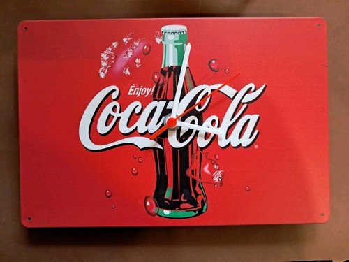 Blechschild uhr coca - uhr, coca-cola