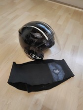 RoadStar Jethelm mit Sonnenblende,Transportbeutel, Nierengurt und Sturmhaube