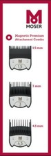 MOSER CHROM2STYLE PREMIUM MAGNET AUFSTECKKAMM - SET 1.5MM,3MM,4.5MM