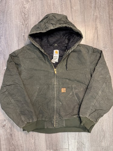 Carhartt green hooded zip - green,