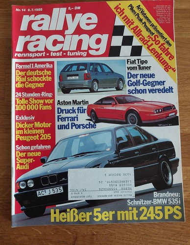 Rallye racing 1988 - racing, 14/1988