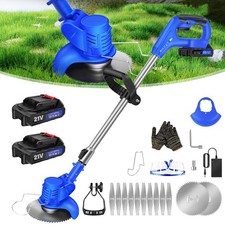 Akku Rasentrimmer Freischneider Rasenkantenschneider Rasenmäher mit 2Akku Garden