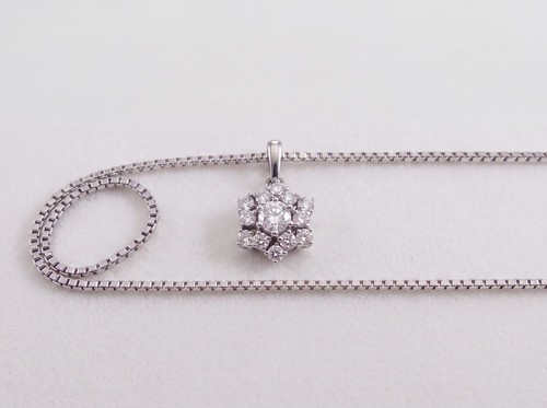 750 585 weißgold kette - weißgold, mit