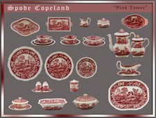 Spode Copeland Pink Tower