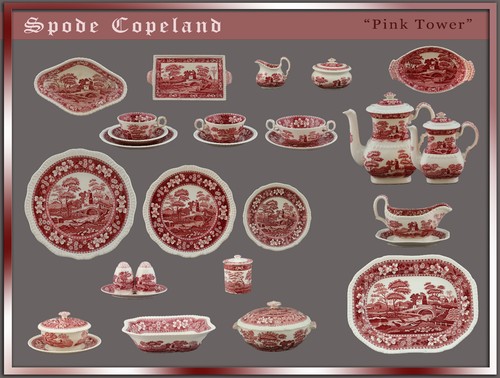 Spode copeland pink - copeland, tower