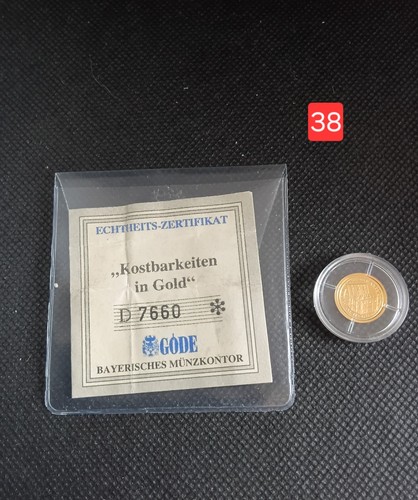 Goldmedaille 585 europa flagge - goldmedaille,