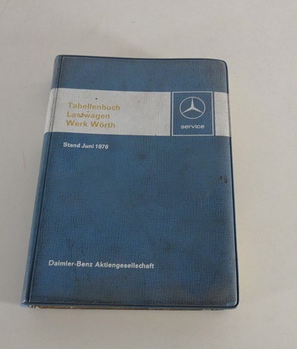 Tabellenbuch mercedes benz - tabellenbuch, lkw