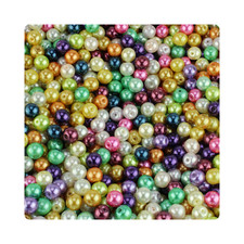 Glasperlen Glänzend Bunt Ø