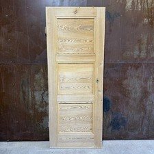 Schmale Tür gelaugt / Zimmertür Jugendstil um 1920 / DIN. Links / H191 B74 S3 cm