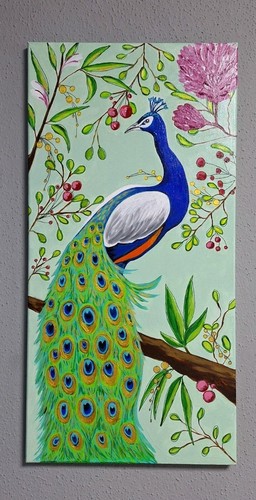 Handgemaltes acrylbild auf - ,