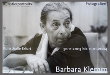 Ausstellung Künstlerportraits Barbara Klemm Plakat  Weigel 2003 84x59 cm P1017