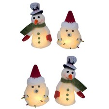 4er SET LED Deko Filz Figuren