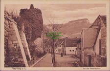 190144 AK Freyburg a. U. An der Stadtmauer um 1920 Jahnhaus 1942 Turnvater Jahn