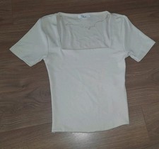 Shirt Tshirt T-Shirt hellbraun/Creme Gr. XS/S von Amisu