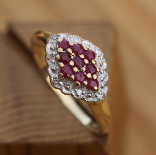 Ring massiv gelbgold - 9, kt