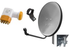 Sat Antenne 8 Teilnehmer Digital Octo LNB Satellitenanlage 20m Kabel Stecker