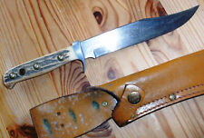 gebrauchtes Bowie Messer Puma Werk Nr. 116396 Hirschhorn m. Lederscheide 996396