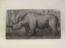Nashorn bild emaille email - bild,