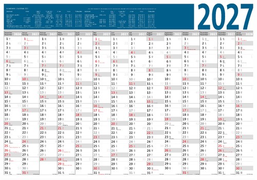 Xxl wandkalender 2027 - wandkalender,