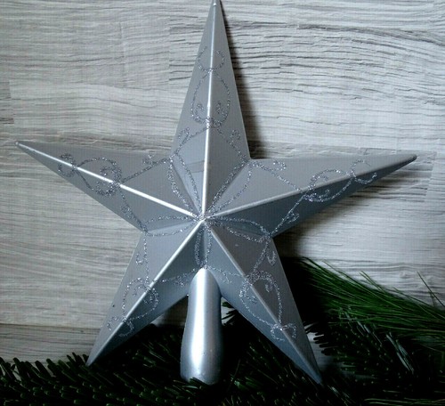 Christbaumspitze-Stern-silber-