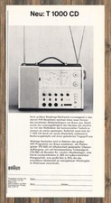 Braun T 1000 CD - Reklame Werbeanzeige Original-Werbung 1968