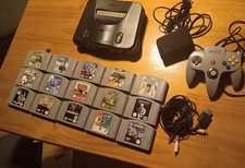 Nintendo 64 Konsole In Schwarz N64 Komplett + Spielesammlung 15 Spiele PAL
