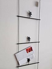 Engel mit Posaune Metall Leiter, Memo Treppe, Bilderhalter Wunschzettel Geschenk