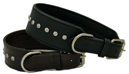 Hundehalsband leder breit - leder,