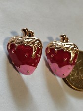 Ohrstecker goldfarben rot - , rosa