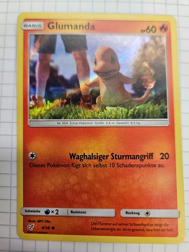 Pokémonkarte glumanda 18 - pokémonkarte, 4/18