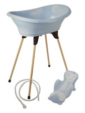 THERMOBABY Bade-Set VASCO 5 in 1 Badewanne Holzständer