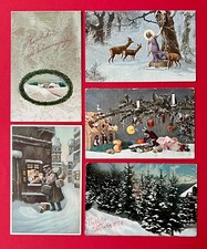 5 x Glückwunsch AK WEIHNACHTEN 1911/12/20 Winterlandschaften, Engel    ( 150206