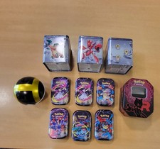 Pokémon Tin Boxen Leer mit Sticker Und BIidkarten
