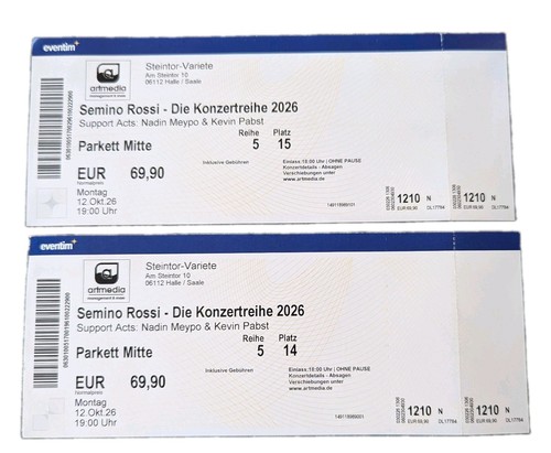 Konzerttickets semino rossi - semino,