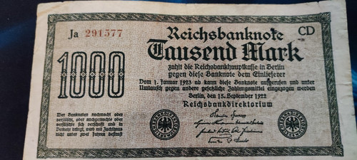 Deutsches reich 1000 - deutsches, mark