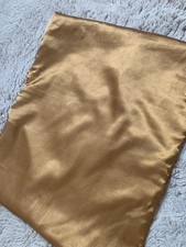 Kissen Kissenbezug gold senfgelb satin Kissenhülle 50x40cm Glanzsatin selfmade