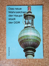 DDR Broschüre Fernsehturm Berlin Eröffnung 1969 