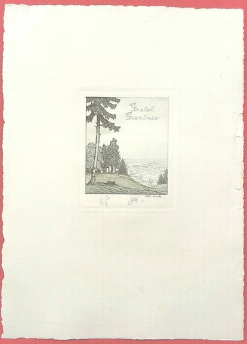 Exlibris originalradierung - exlibris,