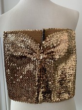 Pailletten corsage gold - pailletten-corsage,