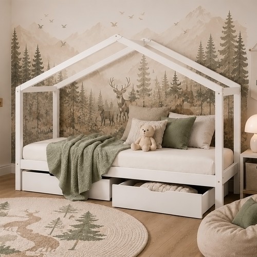 Hausbett 90x200 mit schublade - hausbett,